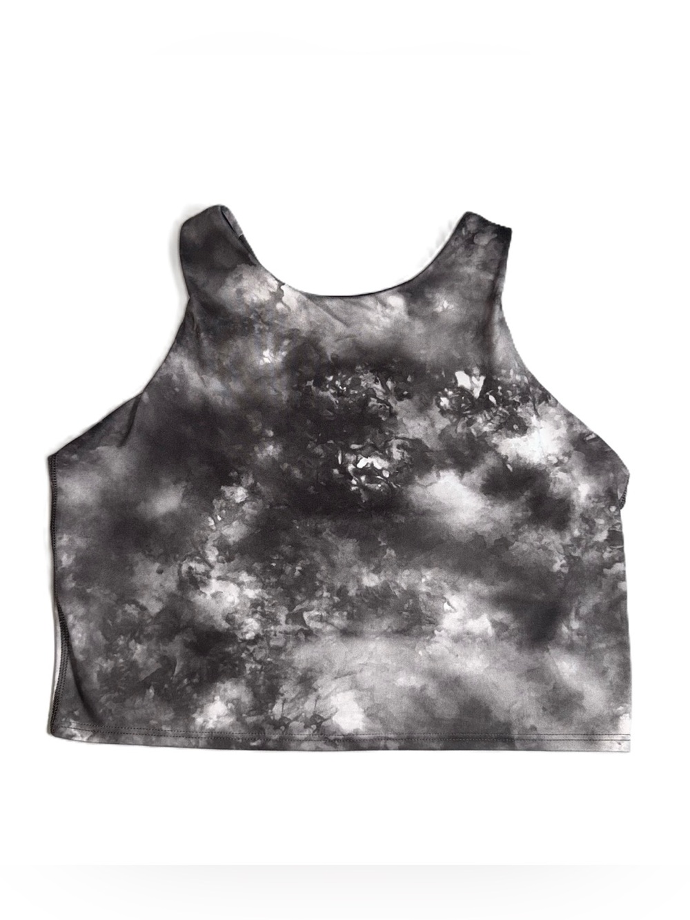 Athleta Conscious Crop Top Black Cloud Pattern Women's M